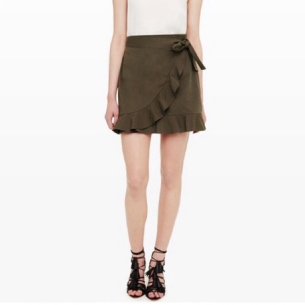 NWT Club Monaco‎ Noraleen Ruffle Wrap skirt 0 - Picture 2 of 7